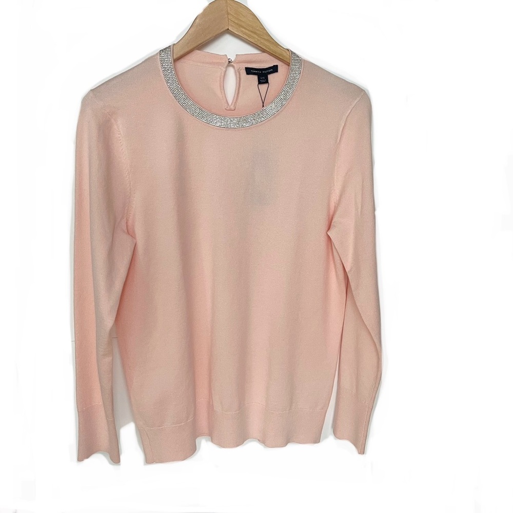 Tommy Hilfiger | Long Sleeve | Silver Trim Sweater | NWT